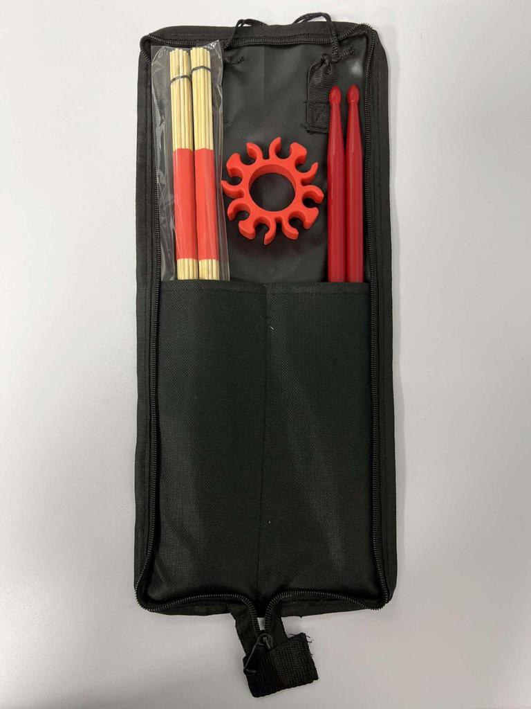 Wire Brush & 5A Drumsticks Set with Drumstick Bag - 19-Piece Drum Kit Accessories