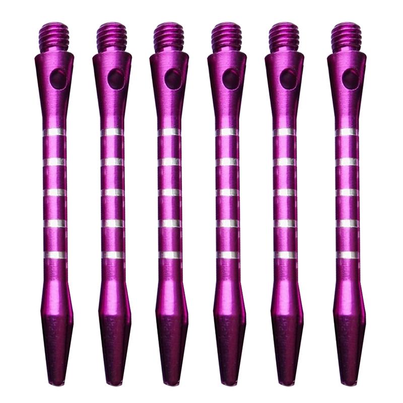 6Pcs Aluminum Throwing Darts 53Mm Short Five-Line Metal Darts Rod Thread Darts Darts Accessories Indoor Darts Sport Set