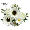 Dekorative Kunstblumen für Wohnzimmer Sonnenblumen Künstliche Blumen, Realistischer Fake-Strauß Hochzeit Zuhause, Rustikal Wiederverwendbar Seidenblumen