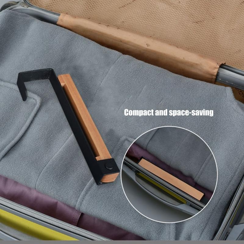 Innovative Foldable Over Door Hooks With Nonslip Protections Sturdy Wooden Hanger For Bathroom Bedroom Organization