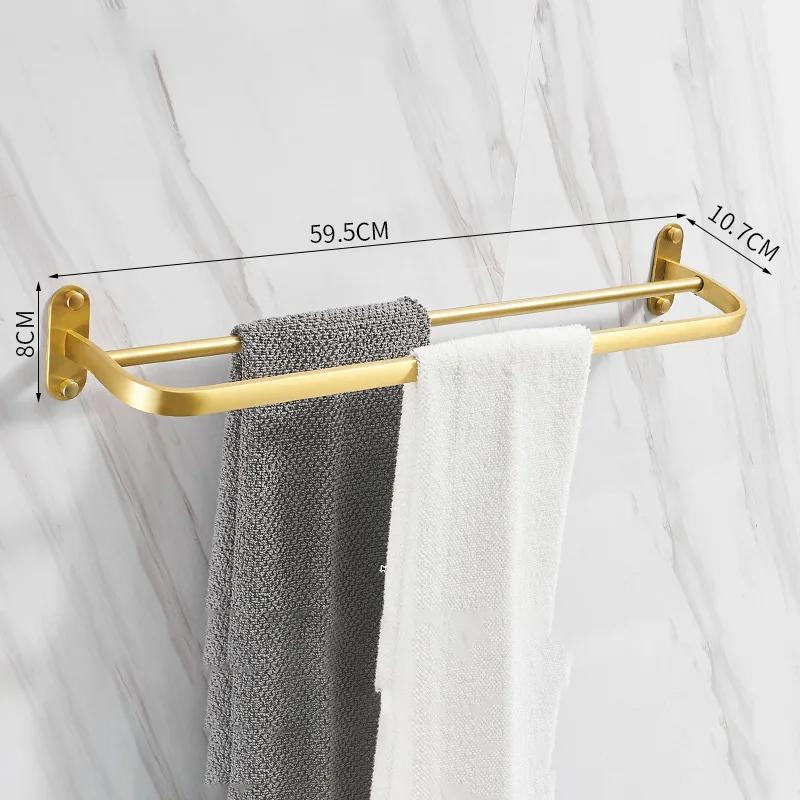 Bathroom accessories: brushed golden corner rack, towel rack, bathroom storage rack, bathroom hardware pendant bath accessories
