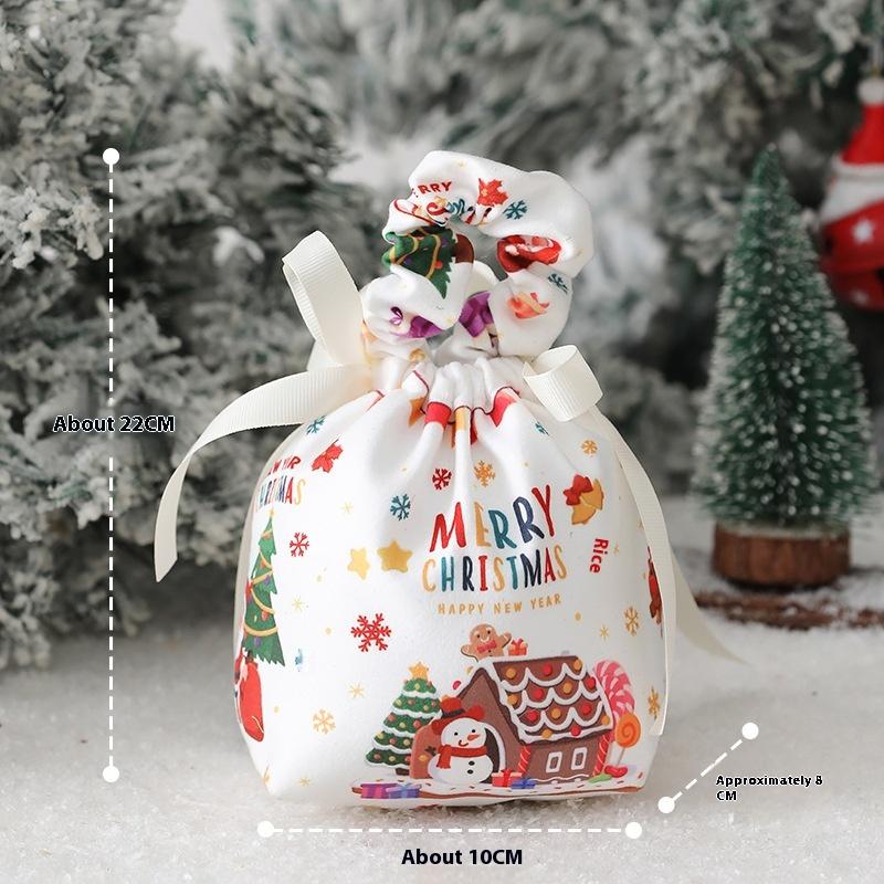 

Christmas Gift Bag Cute Snowman Elk Santa Claus Fabric Apple Storage Bag New Year Children S Candy Handbag 2026 Christmas Decor A8