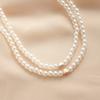 Fashion Light Luxury Baroque Pearl Love Neck Chain Necklace Women, Wind Beaded Necklace