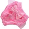 Pink Tone Pet Sanitary Pant Bow Decor Pet Short Pant Dog Physiological Pant  Dog Estrus Care