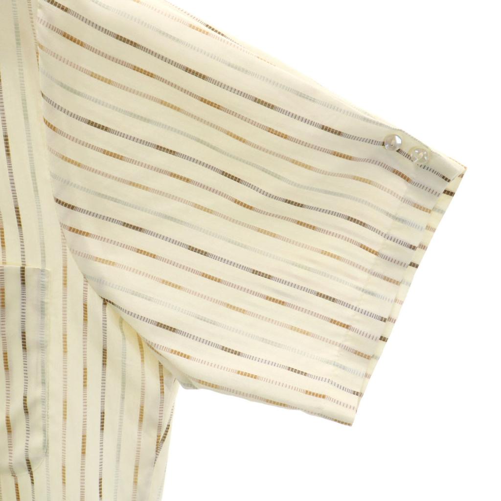 70s Vintage open collar Striped Pattern Short sleeve Open collar shirt M Men's Used
