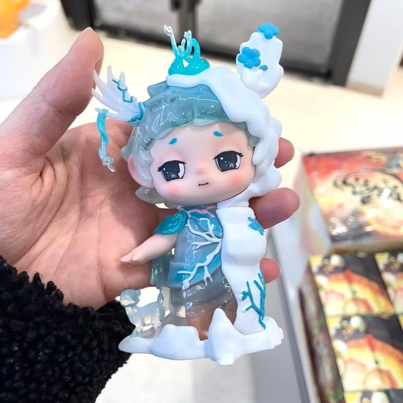 New Faya Picking Light Realm Tide Play Figure Blind Box Cute Anime Action Figure Desktop Ornaments Gift Collection Toys Doll
