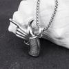 Necklace Silver Chain Weapon Hand Revolver 355