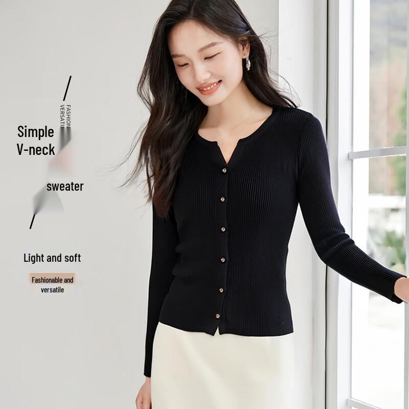 HSTYLE Women's V-Neck Knit Sweater