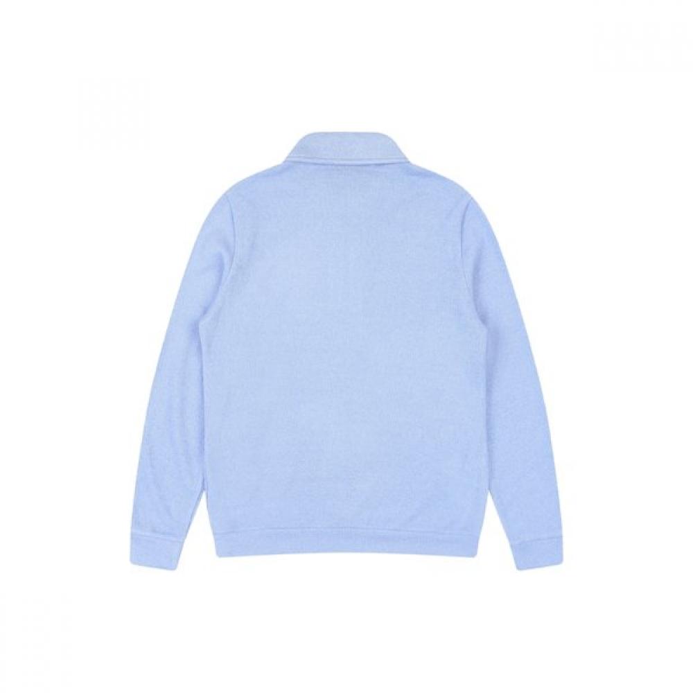 Onoff Men S Half Zip Boucle T ShirT Blue Of9153gb