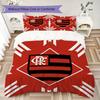 CR Flamengo Pattern Bedding Uilt Set Uilt Cover Pillowcase Home Decoration Birthday Gift (1 * Duvet Cover + 2 * Pillowcase Without Core)