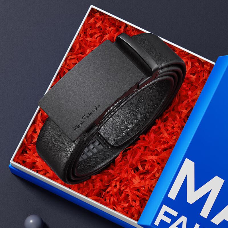 MARK FAIRWHALE Men s Automatic Buckle Leather Belt 130cm