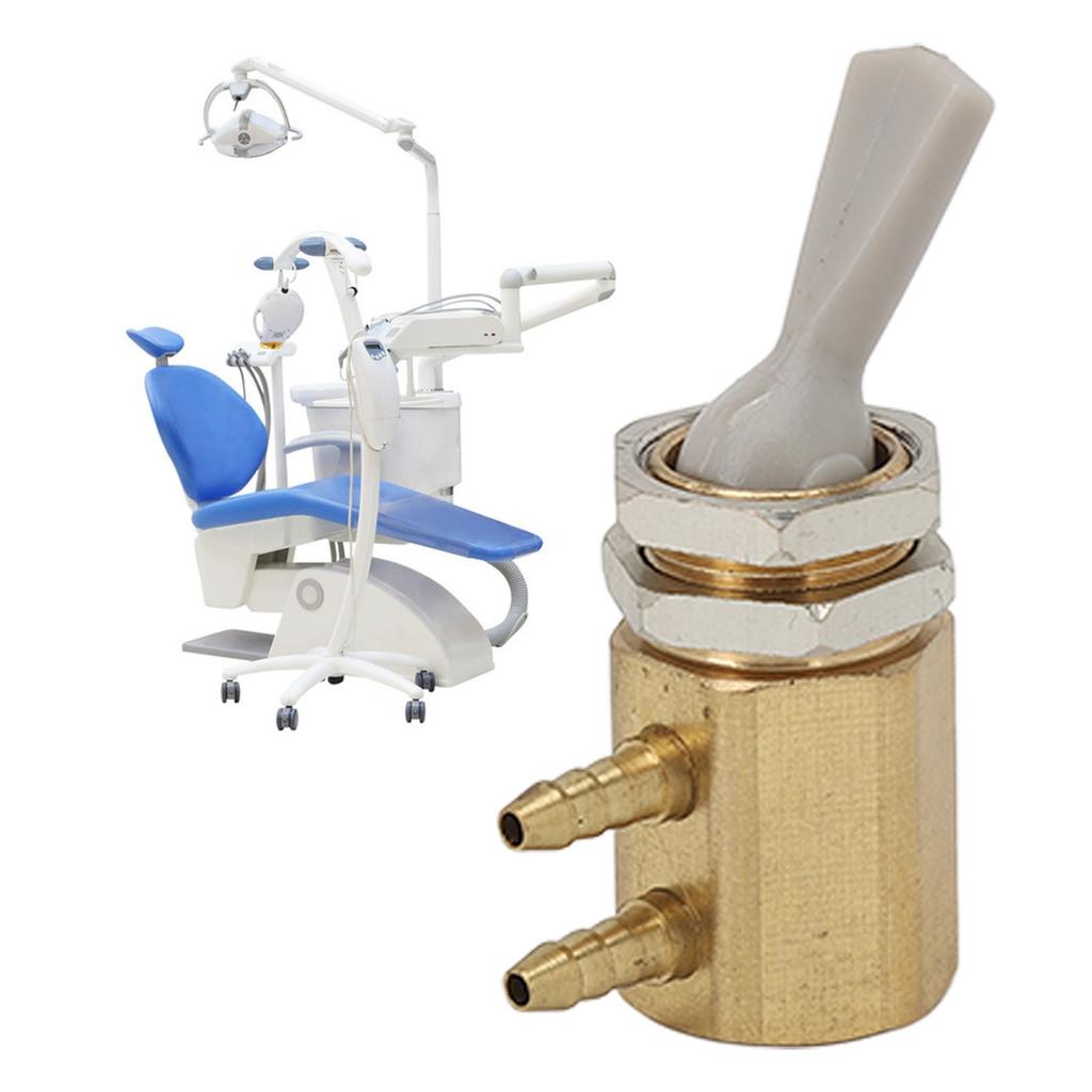 Zahnarztstuhl Einheit 4 Löcher Fußventil Kupfer Zahnärztliches Fußbedienpedal Schalter Ventil Teil Zubehör