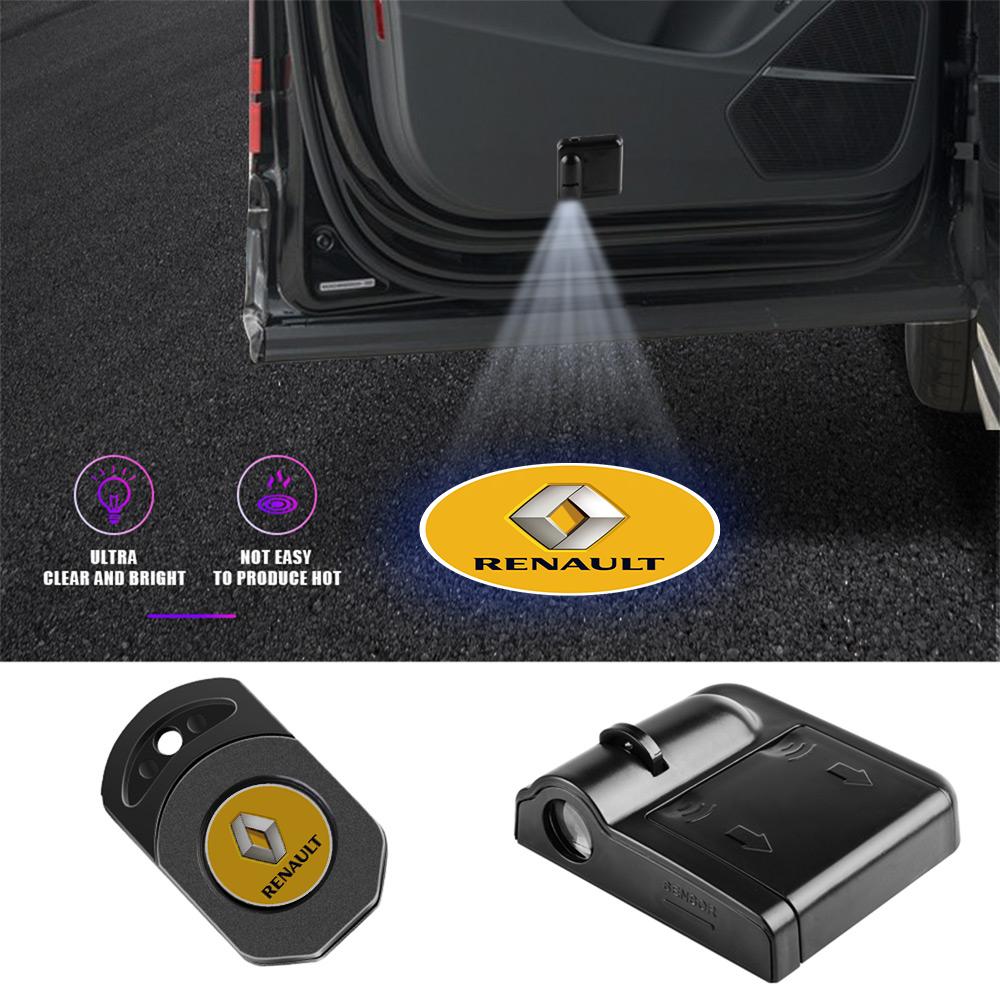 1/2pcs Led Car Door logo Welcome Light For Renault Kwid Clio Megane DACIA Fluence Scenic Loguna Duster Logan Twingo Teizy Kangoo HH8