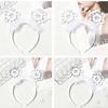 White Snowflake Christmas Headband for Women – Festive Hair Clip and Holiday Decoration Gift