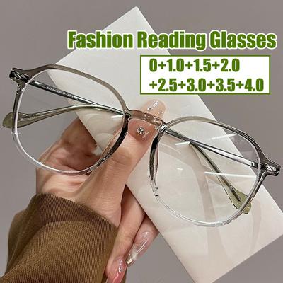 Damen Trendige Mode Lesebrillen Unisex Herren Blaulichtfilter Computerbrillen Retro Übergroße Quadratische Fernsichtbrillen