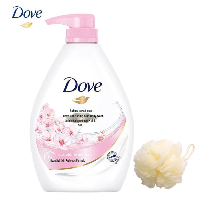 

Dove Cherry Blossom Moisturizing Shower Gel 720g with Bath Ball