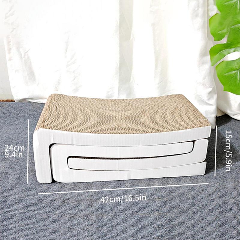 Cat Scratching Pad Flexible Cat Cardboard Scratcher Interactive Toys Scratch Resistant Mat Scratching Pad For Climbing Wall