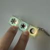 Funny Assembleable Star Moon Key Chain Keyboard Stress Relief Button Keycap Clicker Keychain Keyboard Keychain Finger Toys