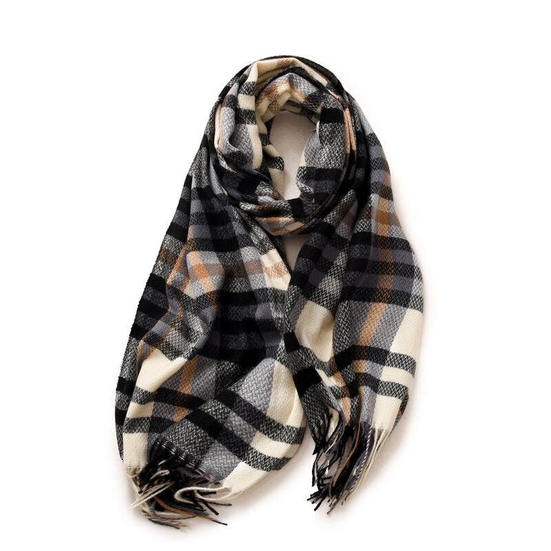 Thickened Plaid Imitation Cashmere Scarf