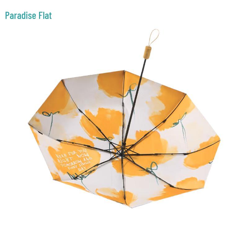 Paradise Floral Anti-UV Three-Fold Sun & Rain Umbrella