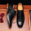 2024 Herren Hochzeit Brogues Schuhe Vintage Designer Echtes Leder Handgefertigt Schnitzerei Bullock Schuhe für Bräutigam Qualitätsschuhwerk
