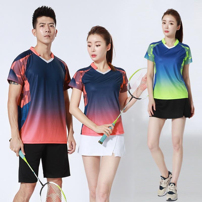 Badminton Tennis Sport Shirts Quick Dry Breathable Team Uniforms Men Women Customizable