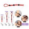 Adjustable Penis Ring Rope BeadsSpermlock Ring Assist Erection Silicone Ejaculation Delay Cock Scrotum Ring Man Lasting Cockring