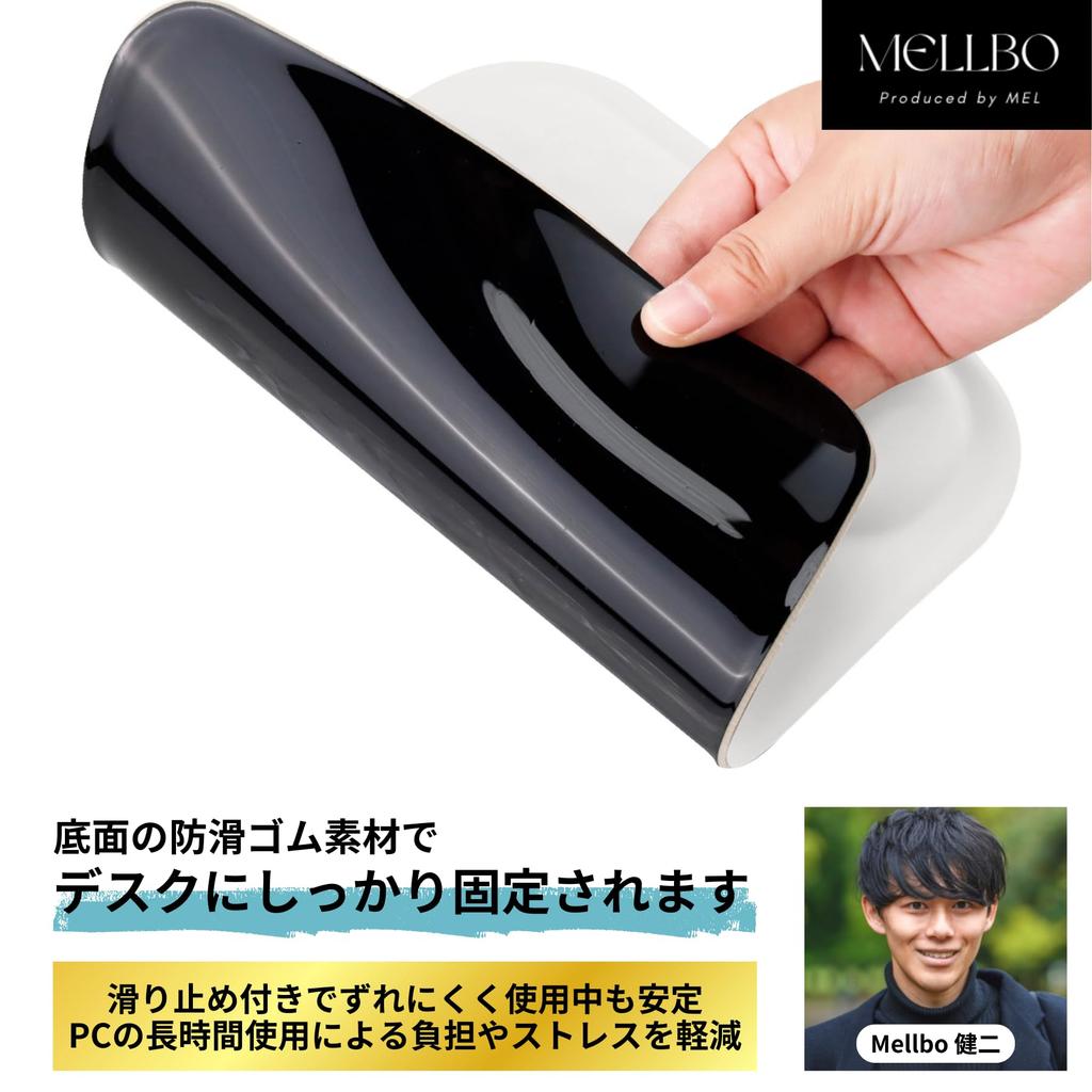 Mellbo Mouse Pad with Wrist and Palm Memory for Gaming Mice and Fits Reduces Wrist Navy Rest, Foam, Keyboards, Wrists, Strain,