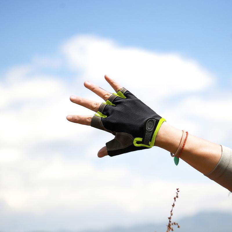 

Quick-Drying Shock-Absorbing Hiking Half Finger Protective Gloves Outdoor Black Green M