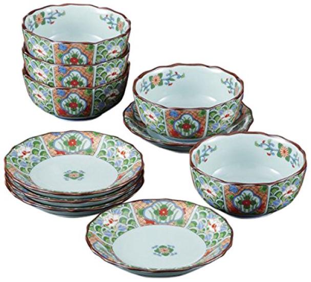 Tableware Arita Ware Nabeshima Pattern Japanese Plate and Bowl Set X 5 Pcs Bowl X 5 Porcelain Size 676065 Set (Plate / Pcs) / (cm) Bowl 9.5x4.4,