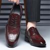 Fashion Designer New Men's Pointed Mixed Patchwork Casual Oxford Shoes Male Wedding Dress Homecoming Formal Wedding Footwear
