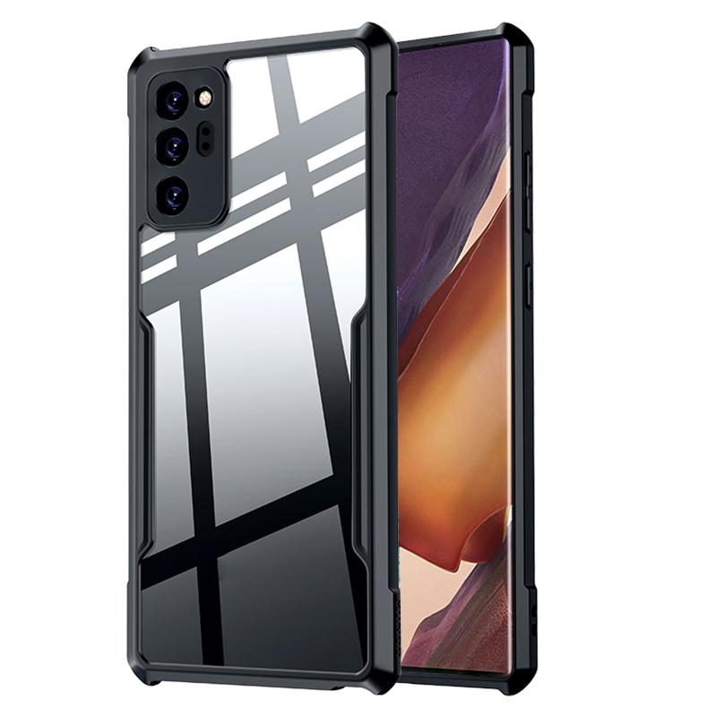 

XUNDD For Samsung Galaxy Note20 Ultra 5G/Note20 Ultra Phone Case Acrylic+TPU Slim Phone Cover Black Transparent
