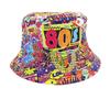 Graffiti Fisherman Hat: Retro, Double-Sided Sun Protection for Men & Women - All-Match Hip-Hop Bucket Style