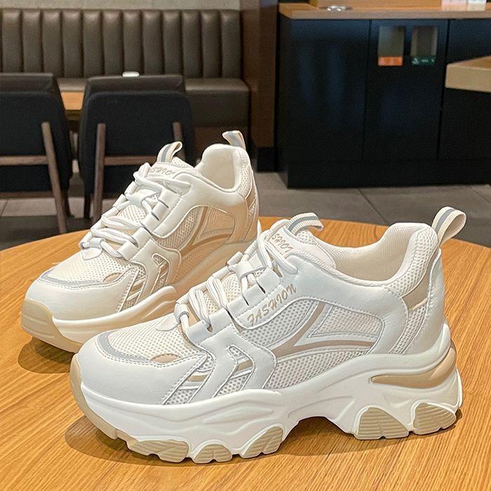 Inner heightening dad shoes women's tide 2025 new autumn mesh breathable versatile casual sports shoes