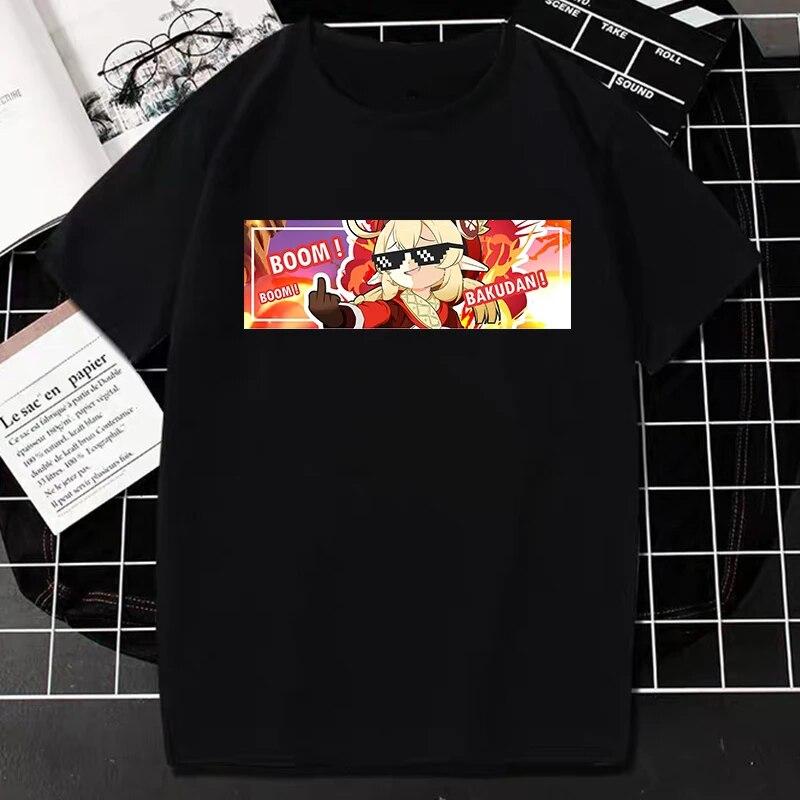 Genshin Impact TShirt Kawaii Games Character Cartoon Graphic Tops Women Harajuku Fashion Streetwear Casual Oversized Camisetas