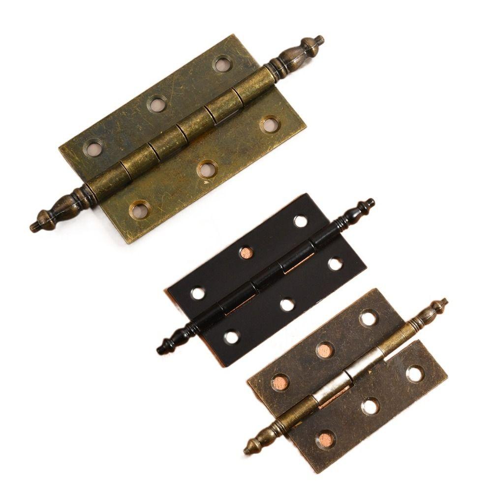 Easy To Install Bronze Vintage Hinge Durable Crown Head Zinc Zinc Alloy Iron Hinge  Toolboxes