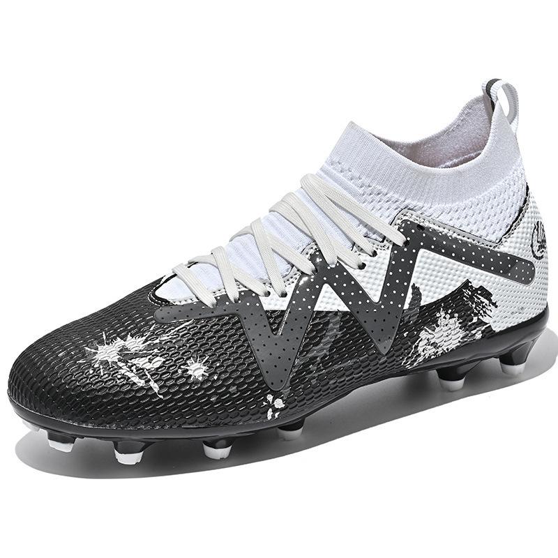 Football shoes Men's high-top broken nails Middle-aged children's students Youth men's competition training shoes AG training shoes