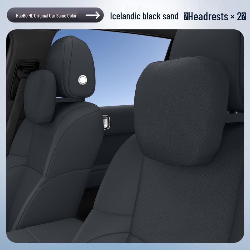 Essential Car Interior Set: Haobo HL Headrest, Lumbar Support, Neck & Waist Protection.