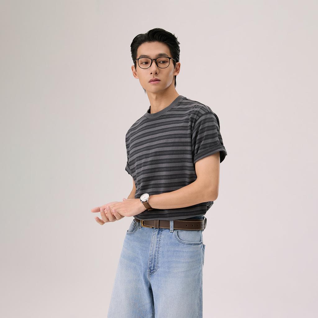 Levis Relaxed Vintage Loose Knit Striped Comfortable Crew Neck Short Sleeve T-Shirt Unisex tops A0637-0191