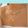 Fashion Alloy Butterfly Bow Multilayer Necklace With Faux Pearl For Women