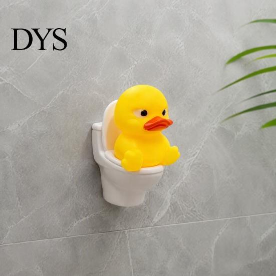 Playful Room Accents Miniature Animal on Toilet Figurine, Mini Small Frog /Duck/ Pig Statue, Funny Figurine for Fairy Gardens Bathroom Decor,