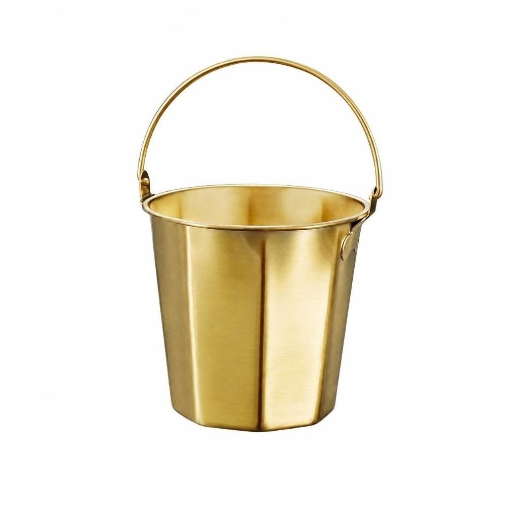 304 Stainless Steel Mini Ice Bucket Silver/Gold Cooling Barrel Champagne Bucket  Household Kitchen
