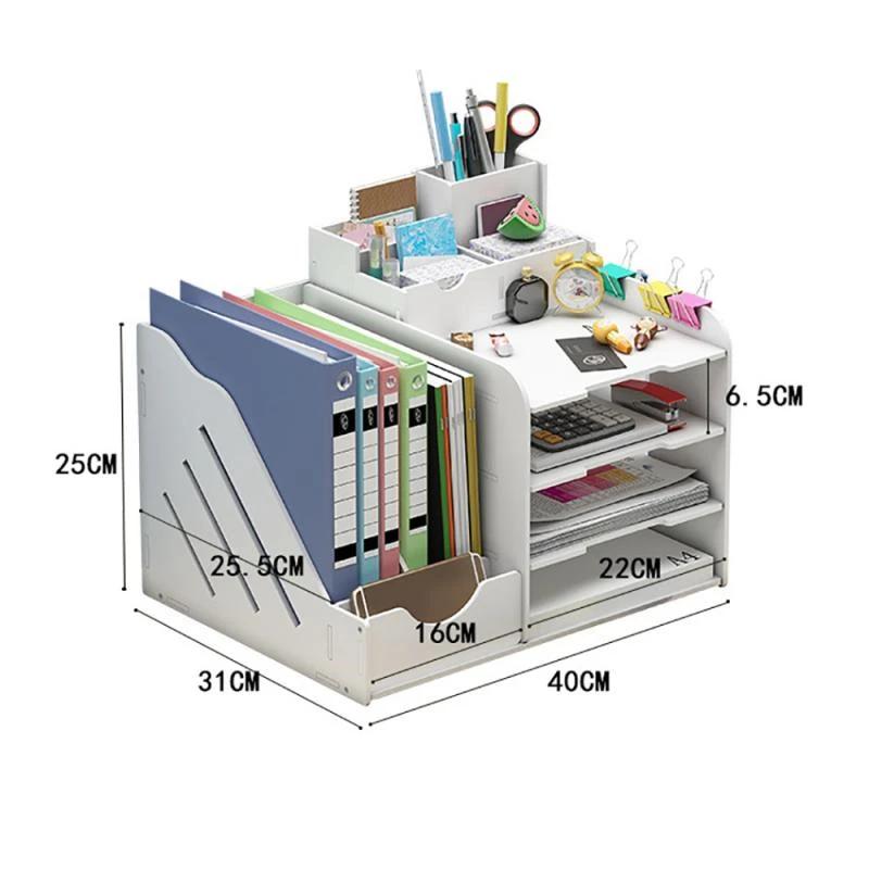 Magazine Holder Newspaper Rack Stationery Storage Box Desk Organizer for Document Letter File Tray Home Office School Supplies