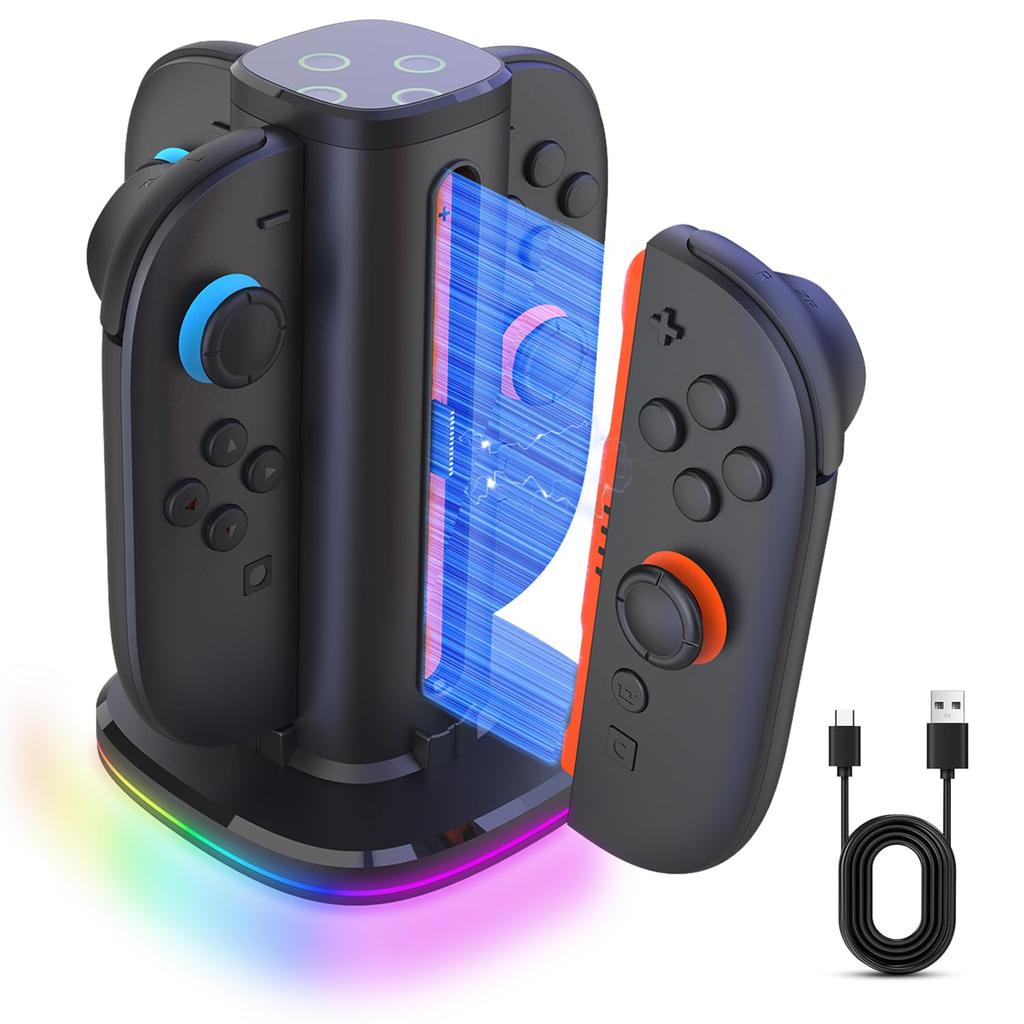Innovative Gameasy 4 in 1 Charger for Switch 2 Fast Charging Controller Dock for Nintendo Switch 2 9 RGB Cable Japanese Instruction Manual Included