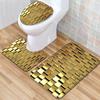 Textured Toilet Three-Piece Floor Mat Bathroom Three-Piece Carpet Doormat