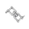 304 Stainless Steel Double Ended Swivel Eye Hook Ring Connector 8-Shaped Universal Rotating OX Rotating Ring Chain Buckle Ring