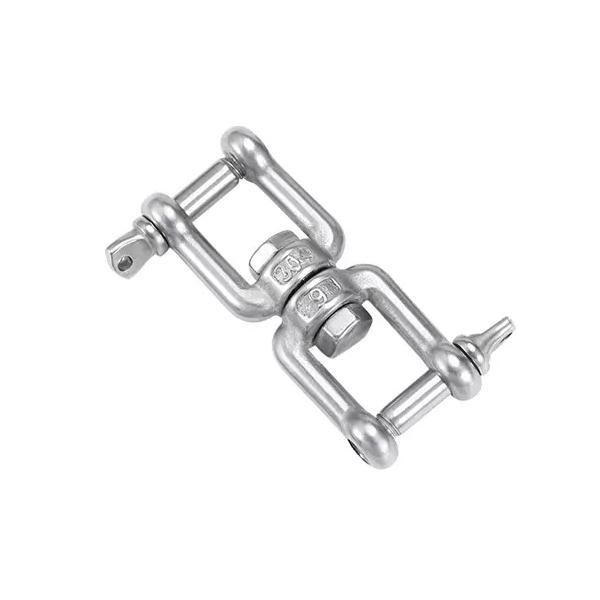 304 Stainless Steel Double Ended Swivel Eye Hook Ring Connector 8-Shaped Universal Rotating OX Rotating Ring Chain Buckle Ring