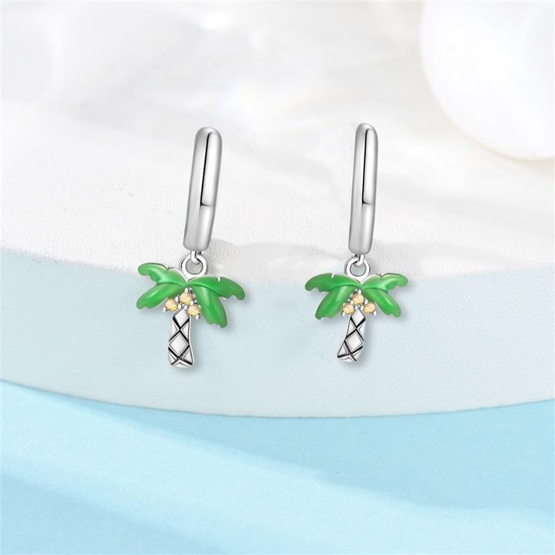 Modische leuchtende Glühwürmchen-Ohrringe 925er Sterlingsilber Lila Schmetterling Welle Fischschwanz Anhänger Ohrringe Feiner Party-Schmuck Geschenke