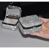 Mini Jewelry Storage Box Small Size with Mirror for Rings Earrings Necklaces Jewelry Organizer