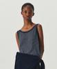 Leuba Linen Stripe Sleeveless Top - Navy